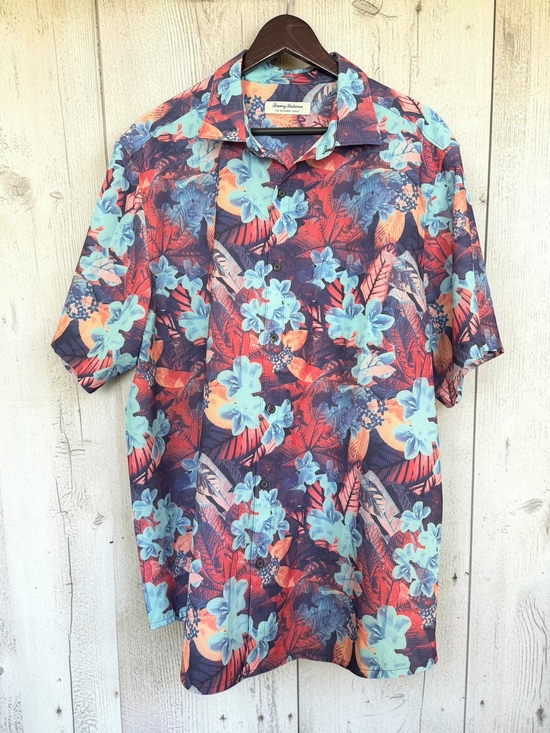 Tommy Bahama Other - Tommy Bahama Shirt Mens XLT Tropical Floral Button Down Stretch Performance Big